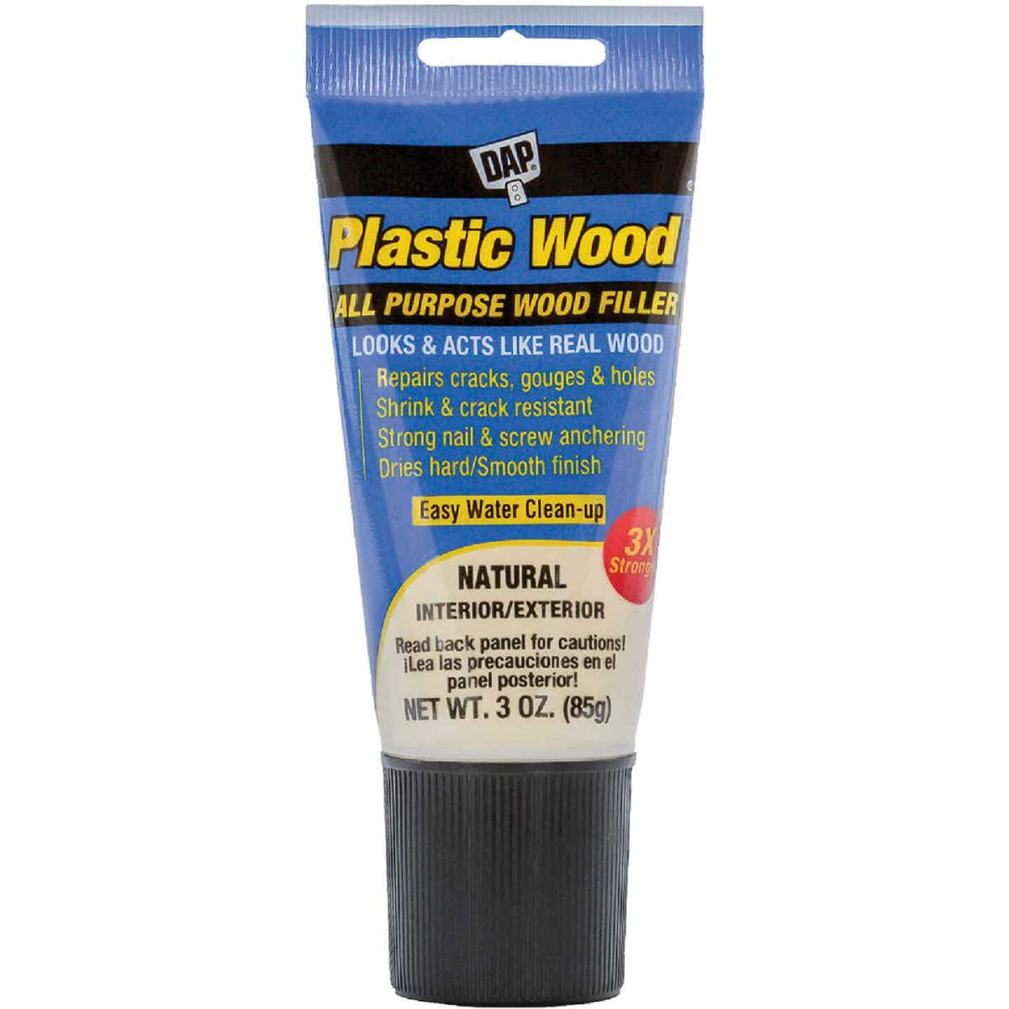 New 😀 Dap Plastic Wood 3 Oz. Natural All Purpose Wood Filler 😀 3 New 😀 Dap Plastic Wood 3 Oz. Natural All Purpose Wood Filler 😀